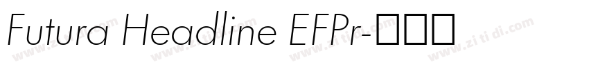 Futura Headline EFPr字体转换